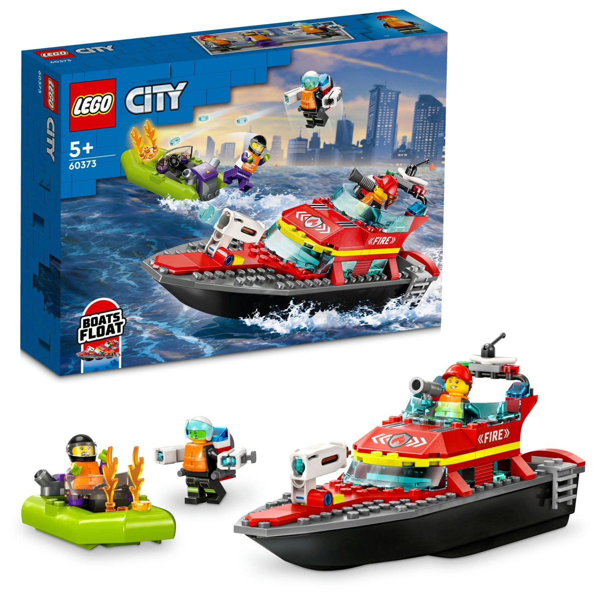 LEGO® City İtfaiye Kurtarma Teknesi 60373-5 Yaş ve Üzeri Uygulamalı Oyunları Seven Çocuklar için Oyu