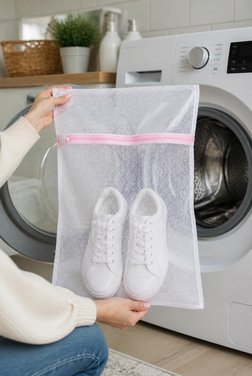 Busstier Fermuarlı Çamaşır Makinesi Filesi, 40x50 cm Giysi ve Ayakkabı Yıkama Torbası, Tekli