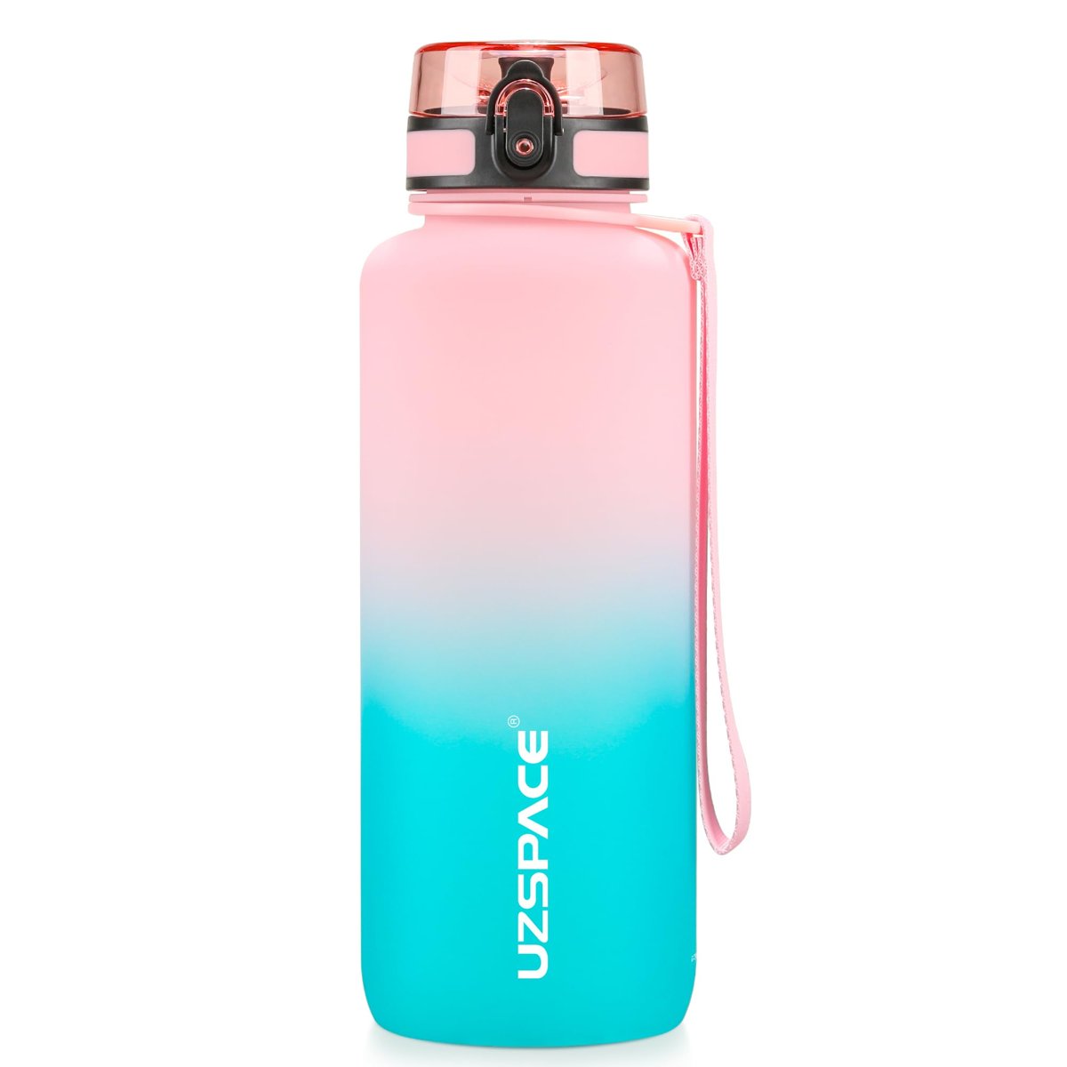 UZSPACE 1,5 L spor su şişesi, BPA içermez, büyük su şişesi 1500 ml, sızdırmaz su şişesi, spor, bisik
