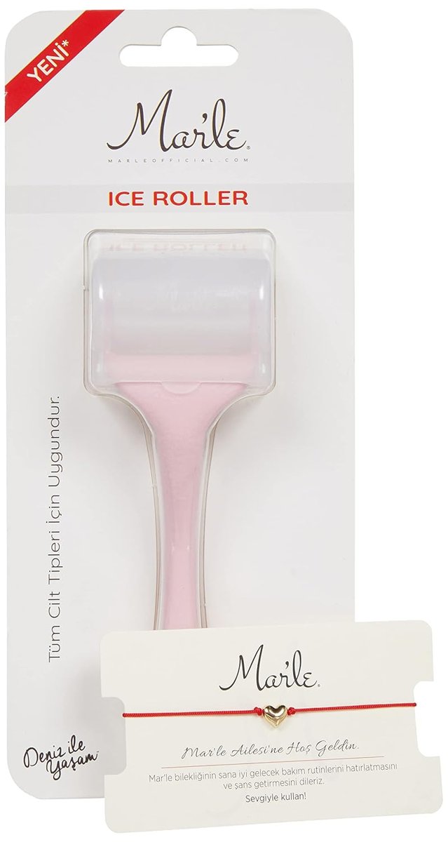 Mar'le Cilt Sıkılaştırıcı Pembe Ice Roller Yüz Masaj Aleti