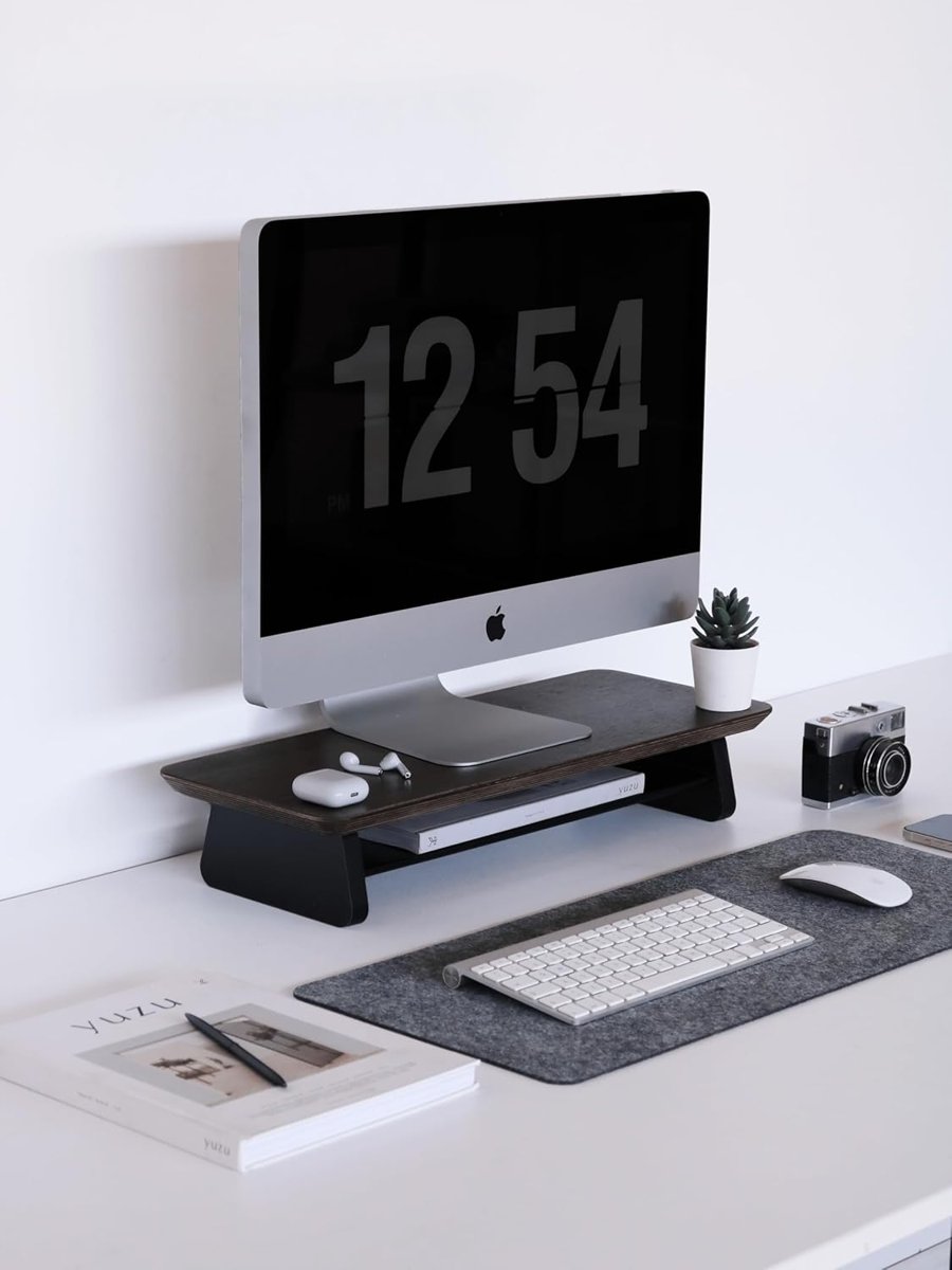 Fagus Wood Küçük Monitör Standı (Ceviz)