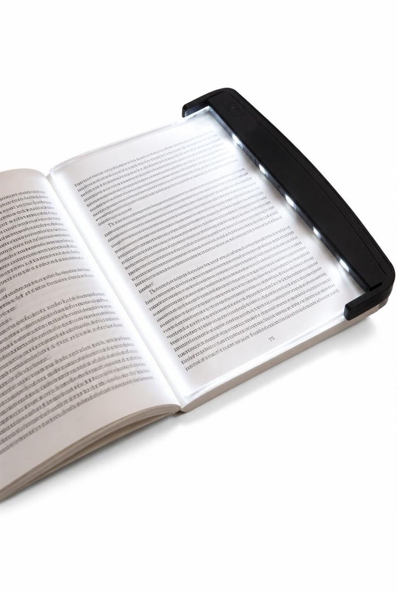 Busstier LED Kitap Okuma Işığı, Kitap Arasına Yerleştirilebilir İnce Okuma Lambası, Gece Okuma ve Seyahat İçin Taşınabilir Aydınlatma Paneli