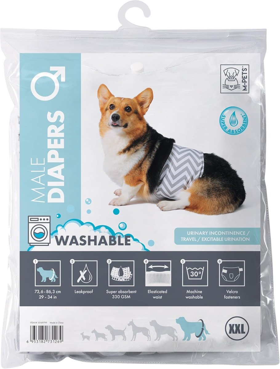 M-PETS ERKEK KÖPEKLER İÇİN YIKANABİLİR KÜLOT (XXL)