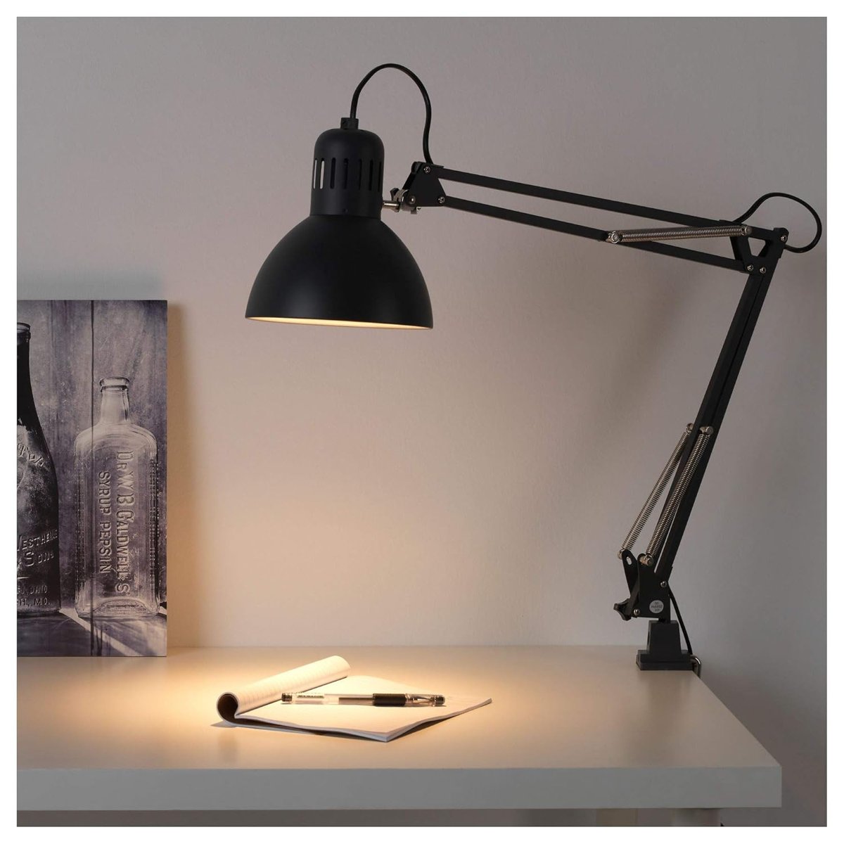 Ikea 1 Tertial Çalışma Masası Lambası Koyu Gri, Standart