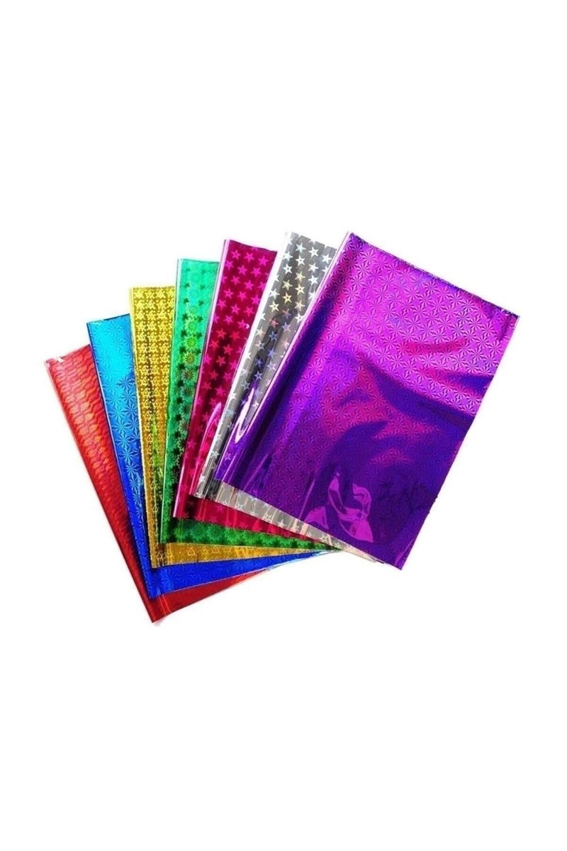 Metalize Hediye Poşet Paketi 12x17cm Kendinde Bantlı Renkli Hediye Paketi 100'lü