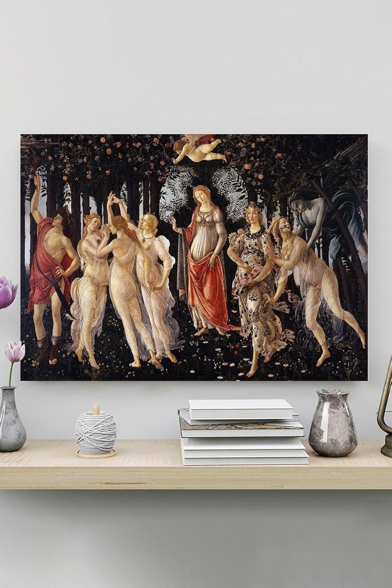 Postermanya (pster20075) Ilkbahar Primavera Botticelli Sanatsal Poster 60 x 90