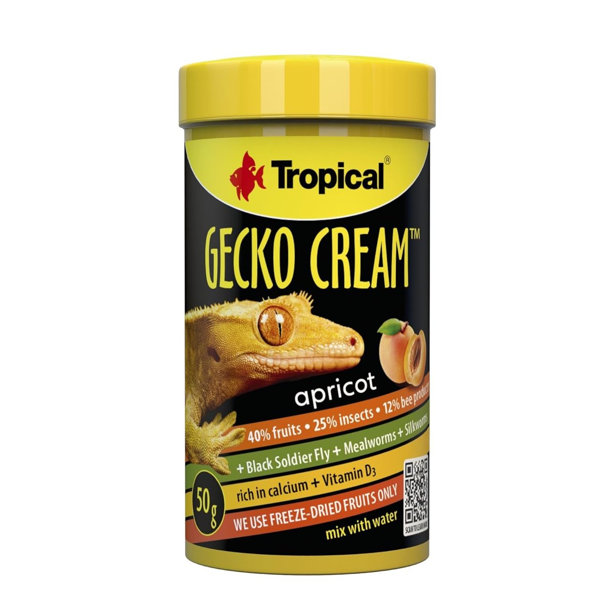 Tropical Gecko Cream Apricot Kayısılı Gecko Yemi 100ml 50gr