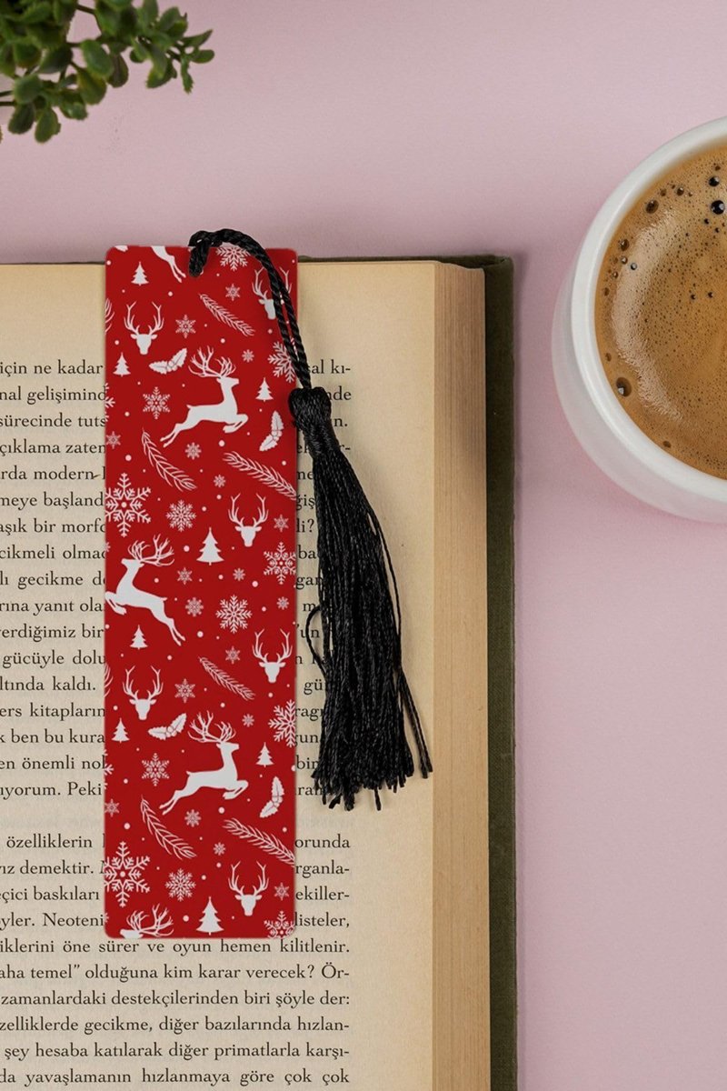Hediyesepeti Yılbaşı Temalı Kitap Ayracı 13.5 cm x 4 cm Metal Malzeme