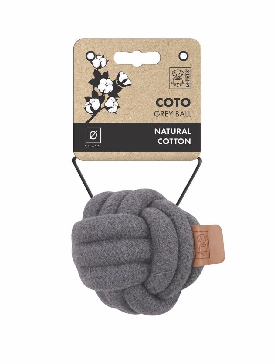 M-PETS COTO GREY BALL 9,5CM ÖRGÜ TOP OYUNCAK
