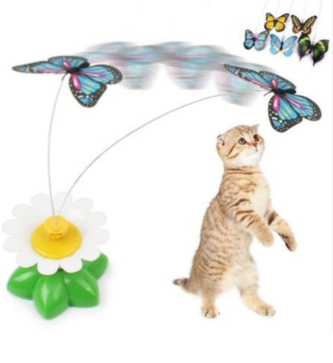 Buffer Kedi Oyuncağı, Hareketli Dönen Kelebek, Pille Çalışır