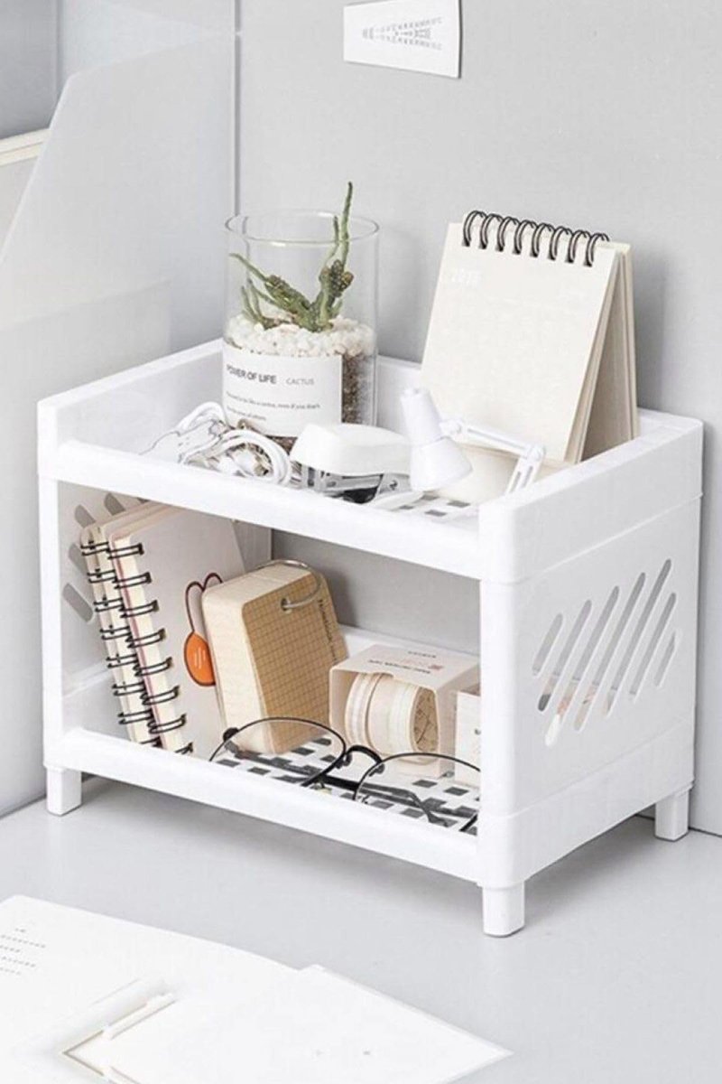 Bev Kitchen İki Katlı Banyo Mutfak Dolap İçi Düzenleyici Organizer Raf Çok Kullanışlı Raf Ünitesi BE