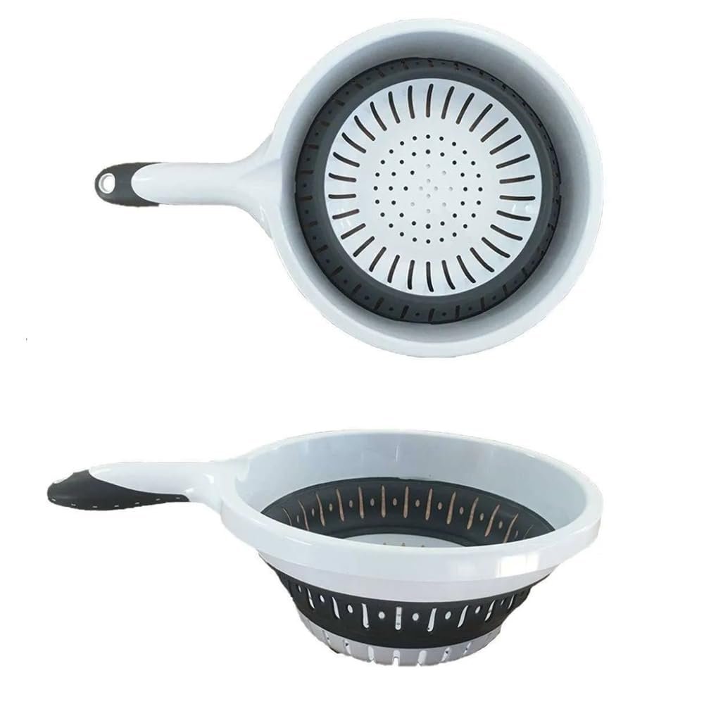 Arsimo Katlanabilir Mutfak Süzgeci, Saplı, 30,5 x 14 cm, Bulaşık Makinesinde Yıkanabilir