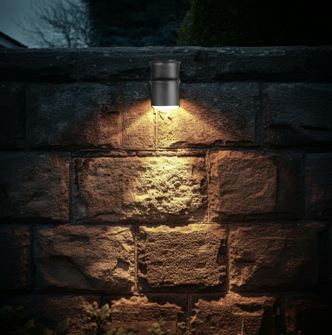 Ucuz Geldi Tekli Çağlayan Aplik IP54 Dış Mekan Zita Bahçe Aydınlatma Duvar Apliği + Gu10 Led Ampul (Gün Işığı)